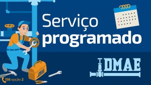 Dmae informa serviço programado para segunda-feira