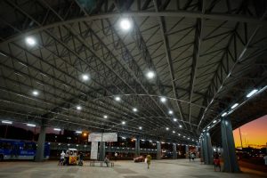 Porto Alegre: Nova iluminação do Terminal Triângulo está 90% executada