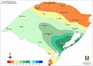 Chuva deve chegar em boa parte do Estado nos próximos dias