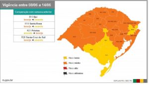 RS: Caxias do Sul, Santo Ângelo, Santa Maria e Uruguaiana registram piora e ficam na bandeira vermelha na sexta rodada