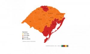 RS: Mapa da nona semana do Distanciamento Controlado fica com seis regiões em vermelho