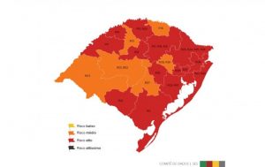 RS: Mapa preliminar traz 14 regiões em bandeira vermelha na 12ª rodada do Distanciamento Controlado