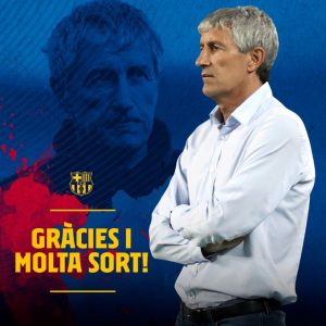 Barcelona demite técnico espanhol Quique Setién