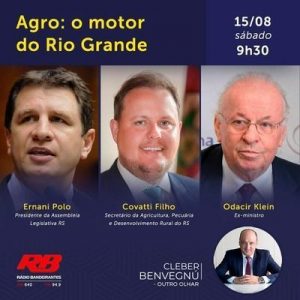 Na Rádio Bandeirantes, Cleber Benvegnú comanda debate sobre o agronegócio gaúcho; coletiva.net