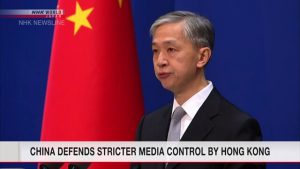 China defende maior controle da mídia em Hong Kong; NHK