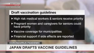 Governo japonês esboça diretrizes para vacinação contra o coronavírus: NHK