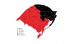 RS: Com recorde de bandeiras pretas, RS tem 68% da população sob risco máximo no mapa preliminar da 42ª rodada