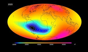 Saiba o que é a Amas - Anomalia Magnética do Atlântico Sul. Faixa fica nas regiões Sul e Sudeste do Brasil e vai até África