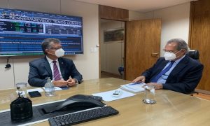 Em reunião com Paulo Guedes, Laércio defende alíquotas diferenciadas para o setor de serviços