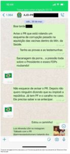‘Avise ao PR que está rolando um esquema de corrupção na aquisição da vacina’, diz deputado; O Estado de São Paulo