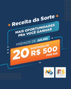 RS: Receita da Sorte terá 20 prêmios diários de R$ 500 em julho