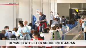 Delegações começam a chegar em grande número para a Olimpíada de Tóquio; NHK