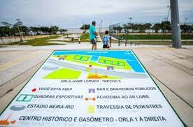 Porto Alegre: Trecho 3 da Orla é o primeiro parque da Capital a contar com mapas táteis para acessibilidade