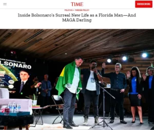 Revista dos EUA descreve rotina de Bolsonaro na Flórida: 'Espetáculo bizarro'; O Globo