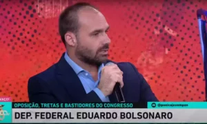 Eduardo Bolsonaro: 'Jair Bolsonaro não mandou ninguém ir para as ruas'/Estado de MInas