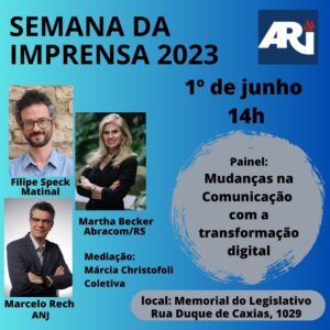 ARI promove “Semana da Imprensa 2023” – O papel do jornalismo com a sociedade