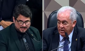 'Aqui não é delegacia de polícia não': Otto Alencar pede silêncio a Marcos do Val e é aplaudido na CPI do 8 de janeiro; oór Luísa Marzullo/O Globo