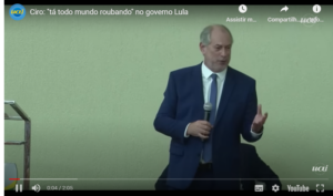 Ciro Gomes: 'Está todo mundo roubando no governo Lula'/Estado de Minas