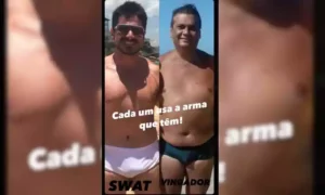 Do Val publica foto dele e de Dino de sunga: 'Quem tem a melhor arma', por Maria Dulce Miranda/Estado de Minas