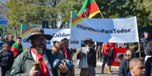 Tradicionalistas protestam em favor do Acampamento Farroupilha e reforma no Parque Harmonia, por Felipe Faleiro/Correio do Povo