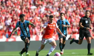 Colombiano Borré garante vitória de 1 a 0 do Inter sobre Grêmio